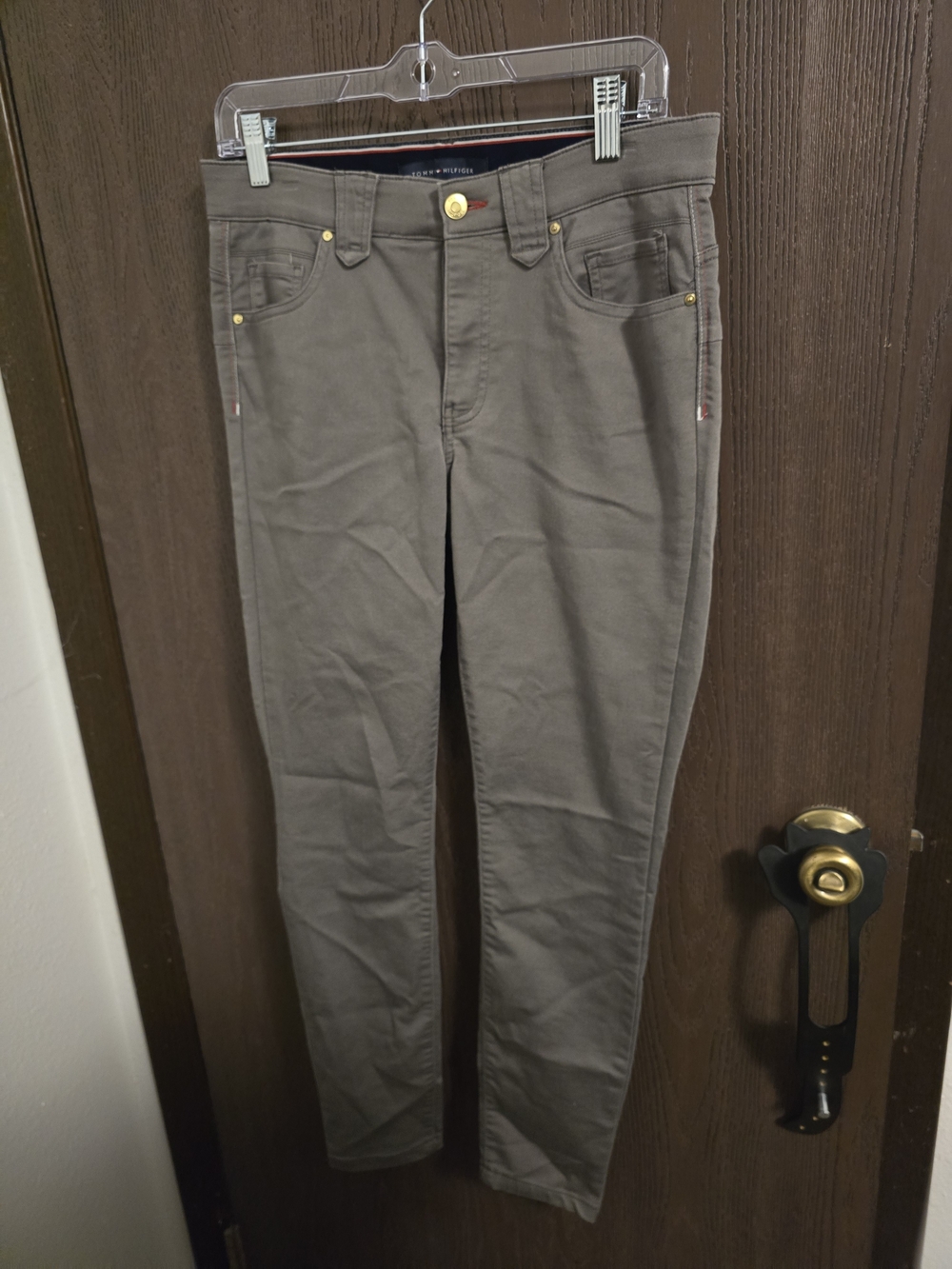 Tommy Hilfiger Gray Casual Pants with Branded Waistband